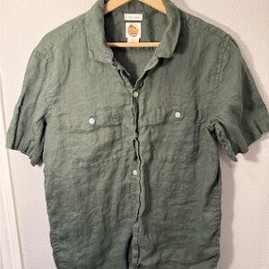 C&C California Green Linen Shirt